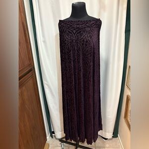Blackmilk long purple burnout velvet skirt with slit  - size M